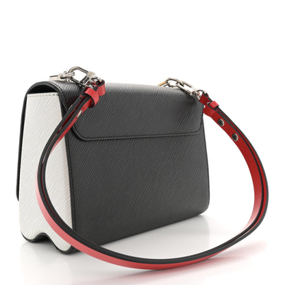 Louis Vuitton Epi Love Lock Charm Twist Shoulder Bag MM Black White 4 of 11