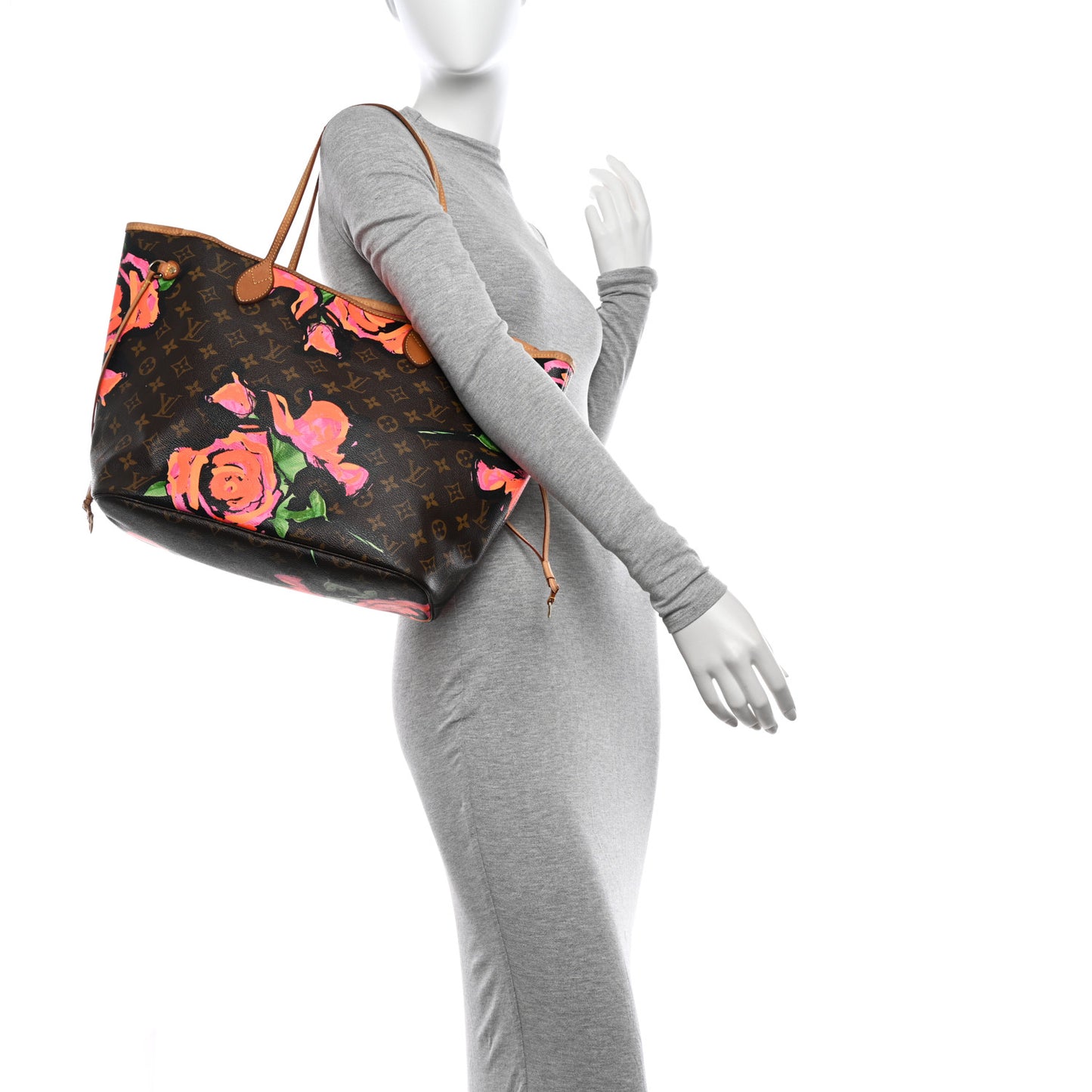 LOUIS VUITTON Monogram Roses Neverfull MM