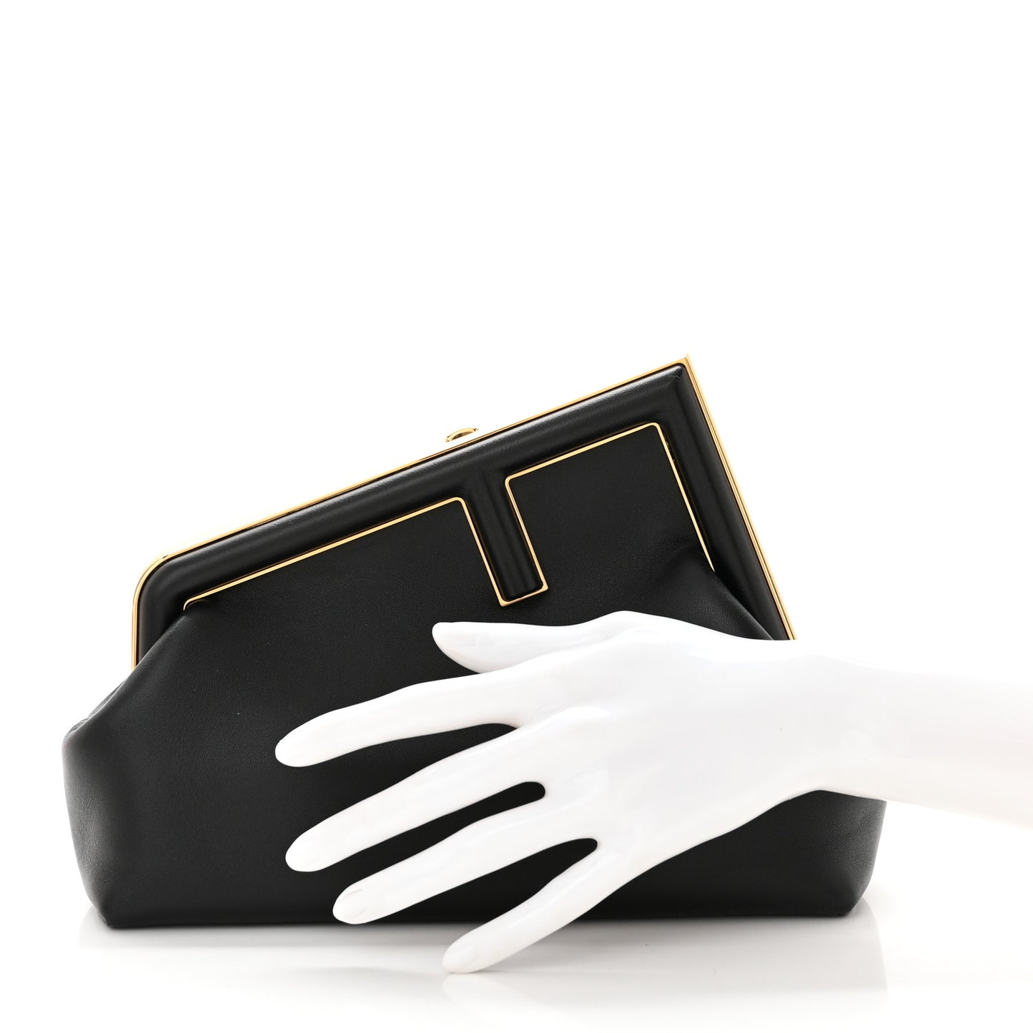 Shiny Nappa Small Fendi First Black