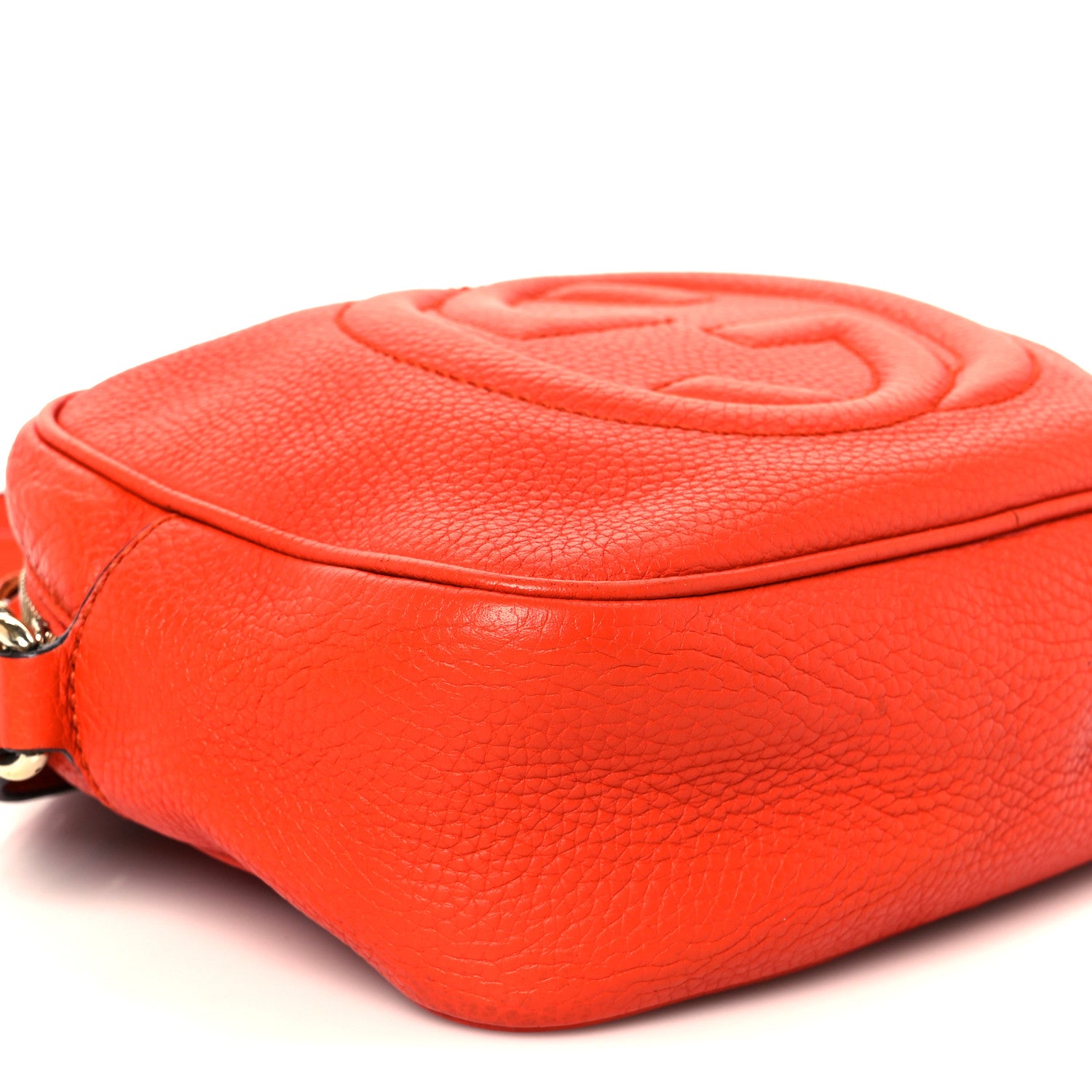 Gucci Pebbled Calfskin Small Soho Disco Bag Sun Orange 1769325