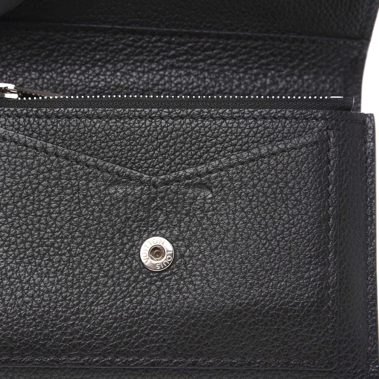 Louis Vuitton Soft Calfskin My LockMe Compact Wallet Black 7 of 8
