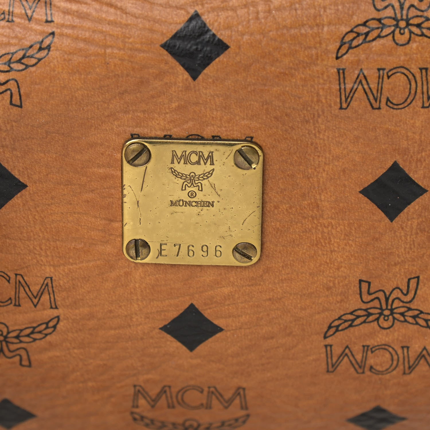 MCM Visetos Essential Boston Bag Cognac 19 of 22