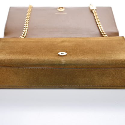 Saint Laurent Suede Medium Classic Monogram Kate Tassel Satchel Light Ochre 8 of 10