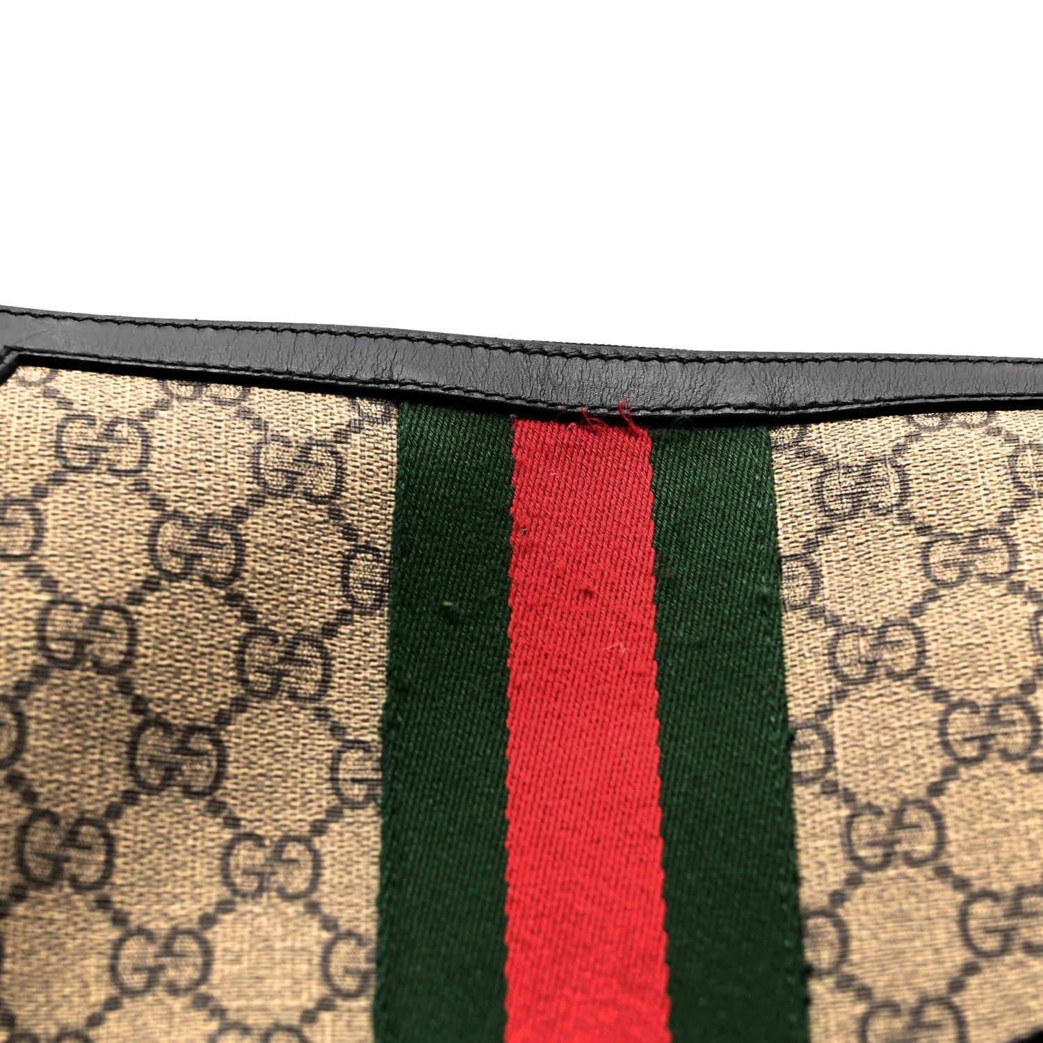 Gucci GG Supreme Monogram Web Messenger Bag Black 13 of 13