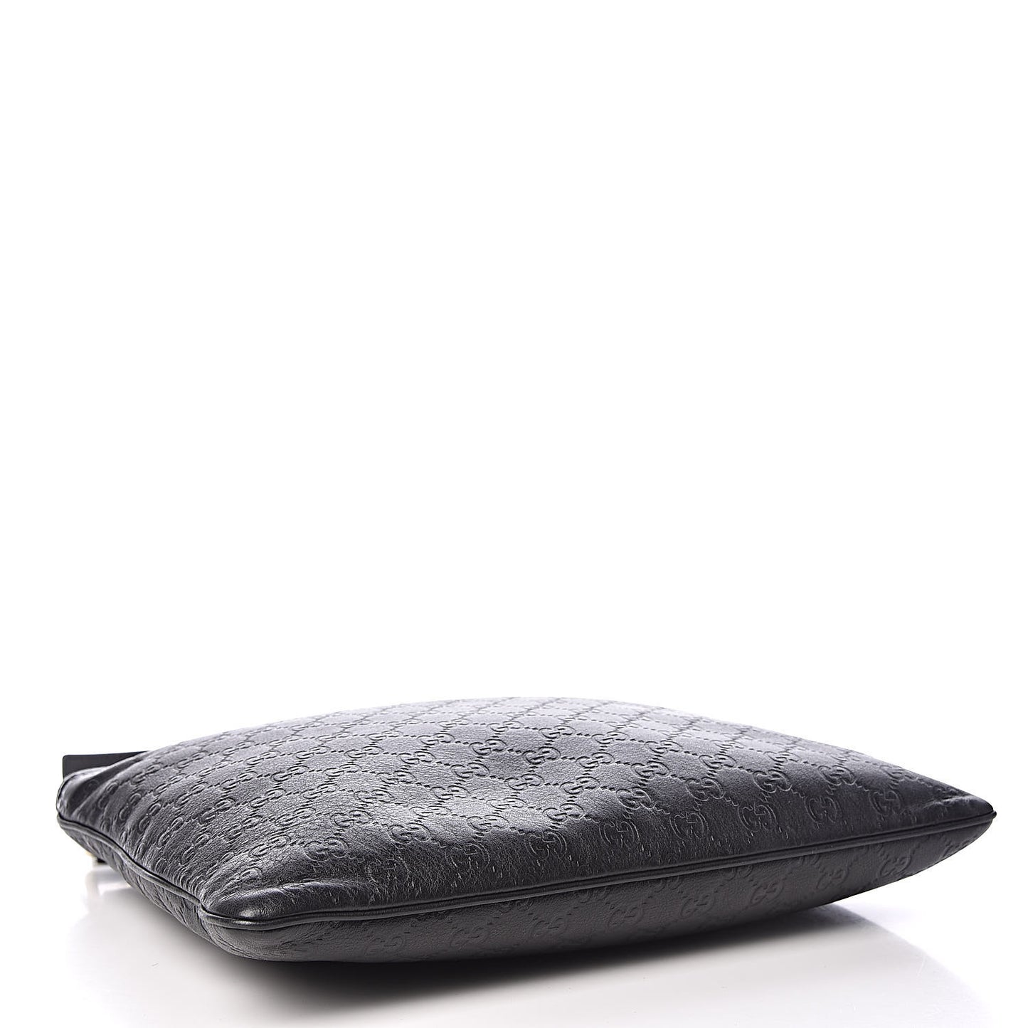 Guccissima Medium Flat Messenger Bag Black