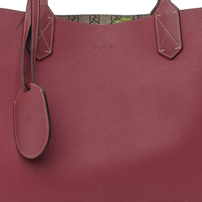 Gucci GG Supreme Monogram Blooms Medium Reversible Tote Beige Multicolor Dry Rose 14 of 22