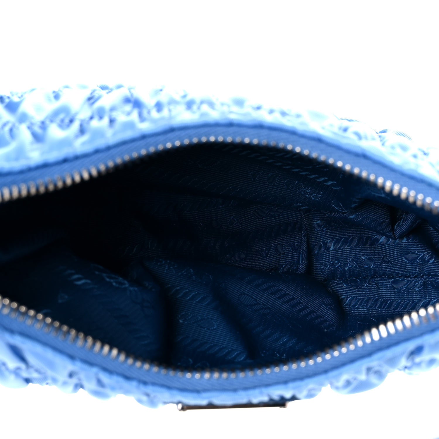 Prada Tessuto Nylon Gaufre Shoulder Bag Light Blue 5 of 8