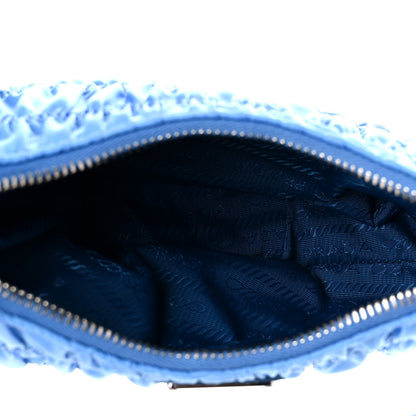 Prada Tessuto Nylon Gaufre Shoulder Bag Light Blue 5 of 8