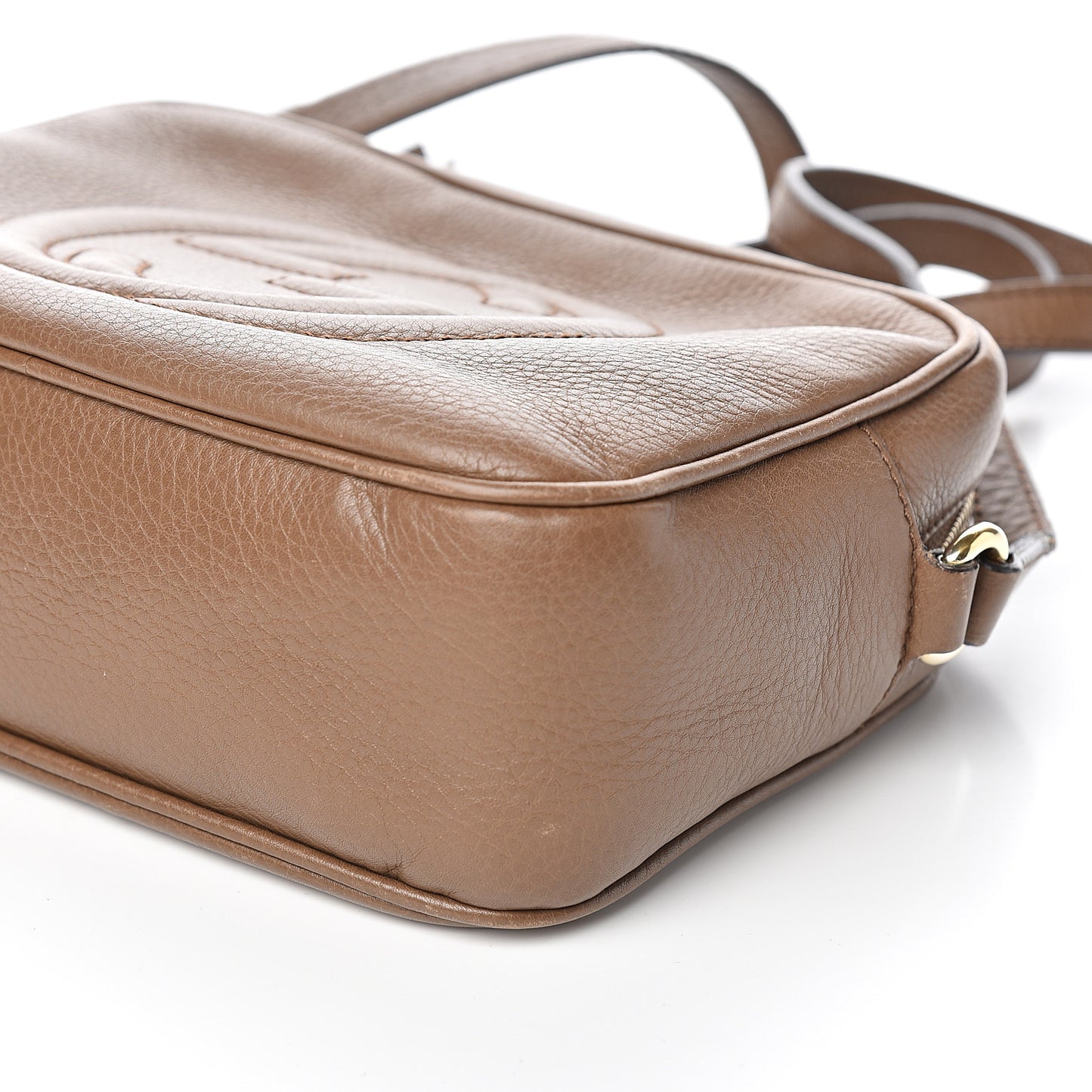 Pebbled Calfskin Small Soho Disco Bag Rose Beige