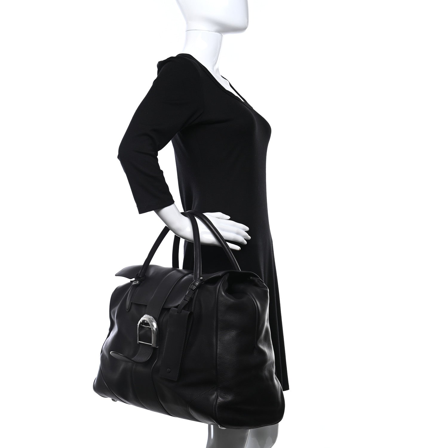 Delvaux Dream Calfskin Brillant L'XXL Satchel Black 2 of 11