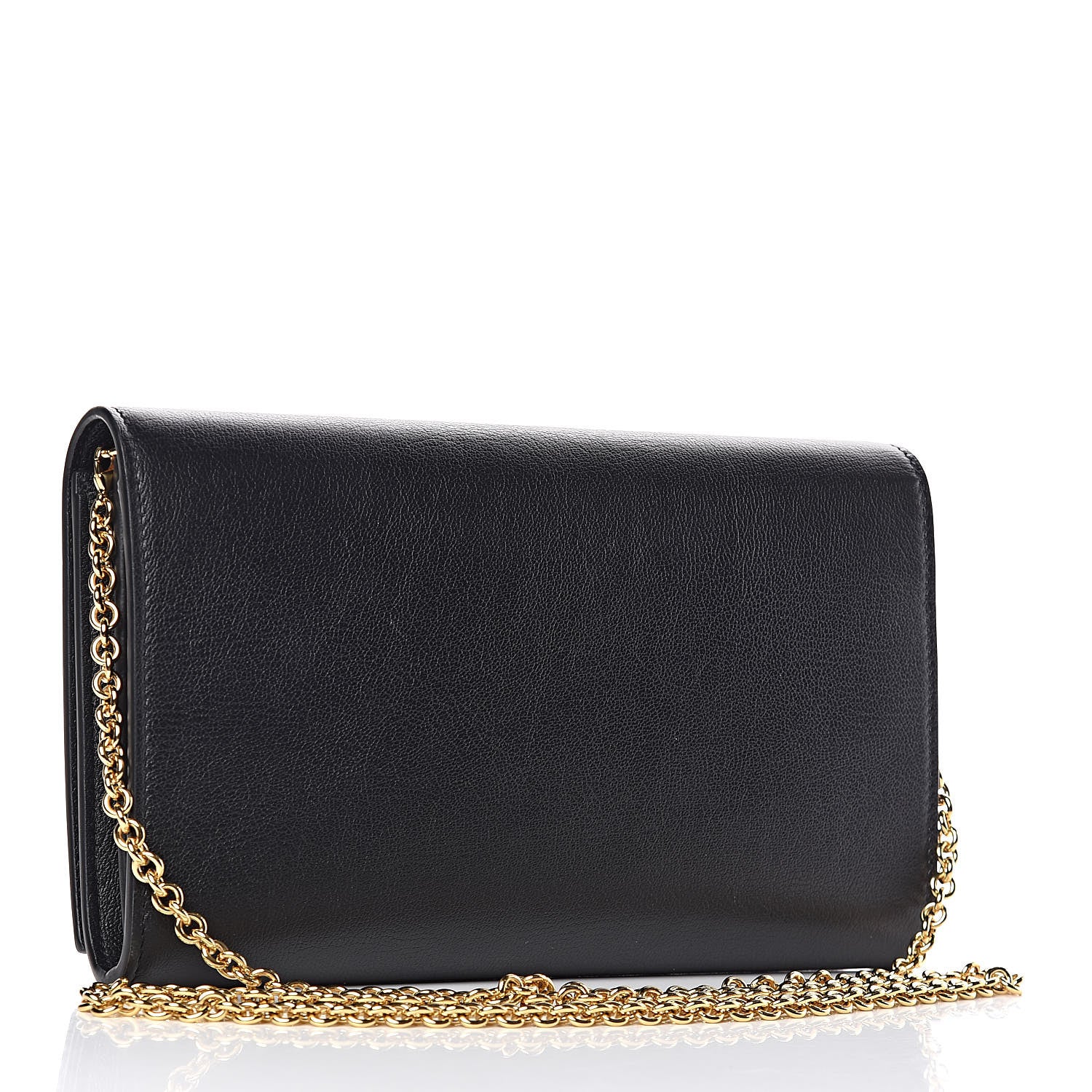 Saint Laurent Calfskin Monogram Belle de Jour Chain Clutch Black 3 of 10