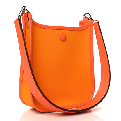 Hermes Toile Officier Swift Neo Evelyne TPM Jaune D'Or Feu Orange Minium 3 of 11