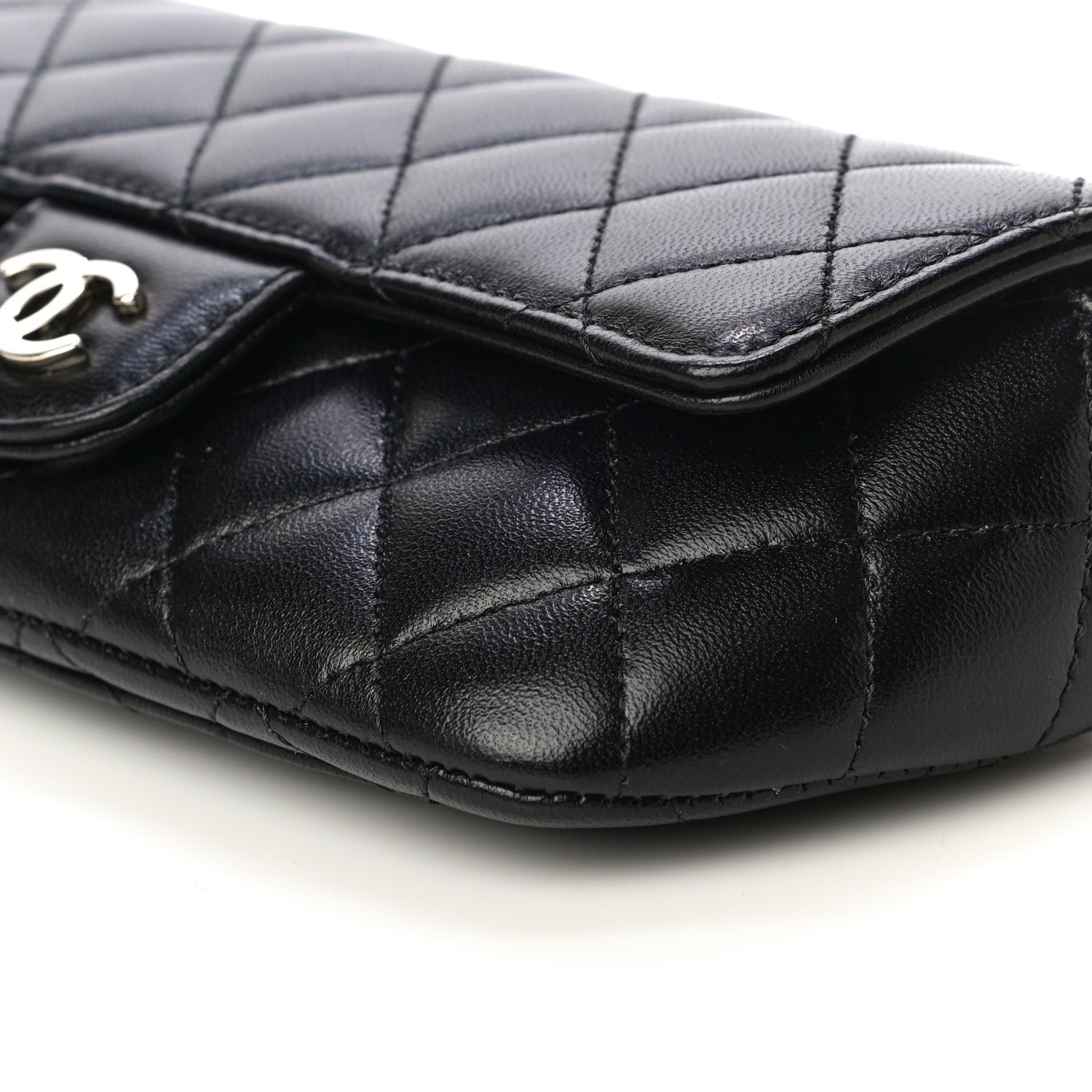 Chanel Lambskin Quilted Glasses Case With Chain Black 9 of 11