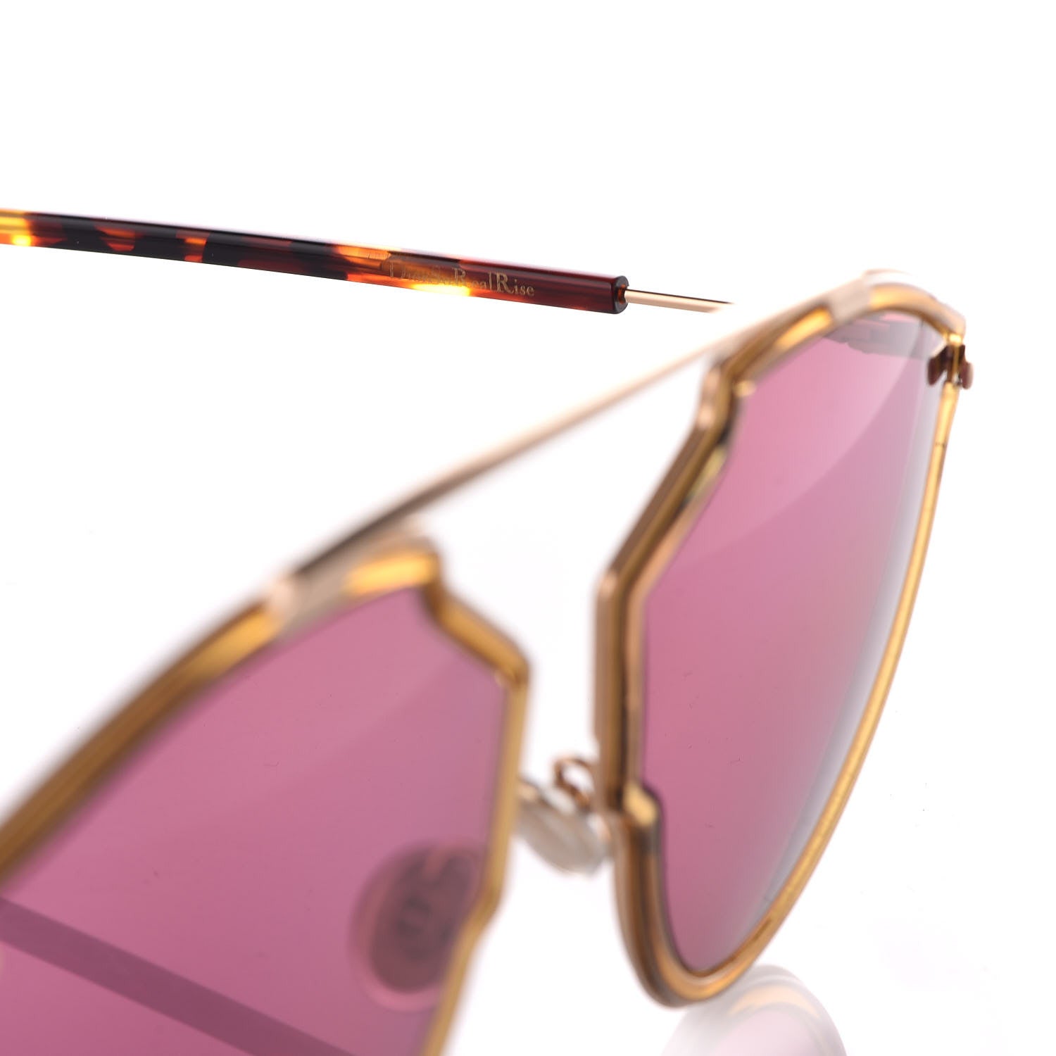 Christian Dior So Real Rise Sunglasses Yellow Gold Pink Havana 6 of 9