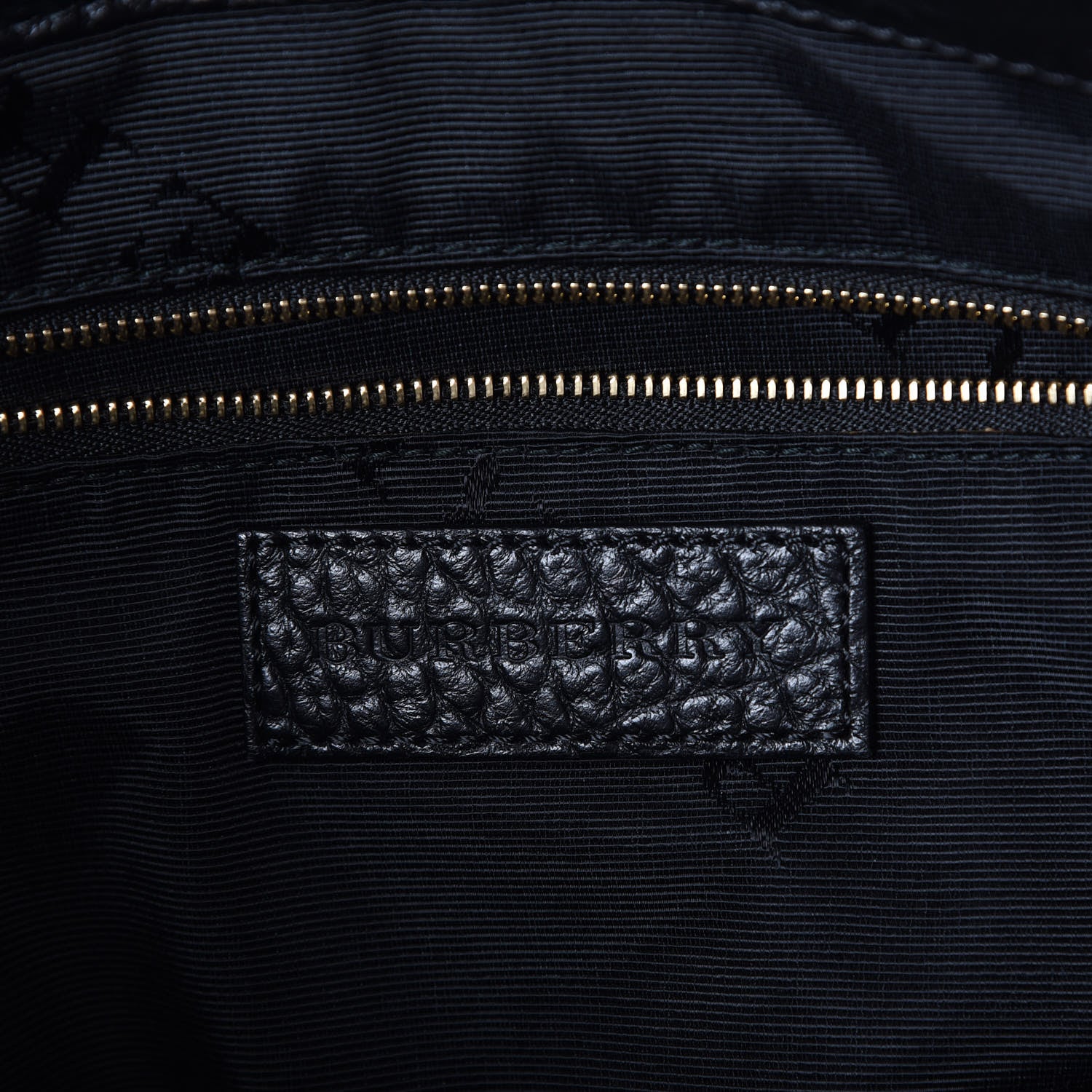Burberry Heritage Grain Check Embossed Medium Dewsbury Tote Black 6 of 9