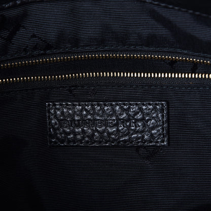 Burberry Heritage Grain Check Embossed Medium Dewsbury Tote Black 6 of 9