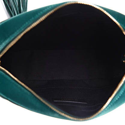 Saint Laurent Velvet Matelasse Monogram Lou Camera Bag Deep Malachite 5 of 10