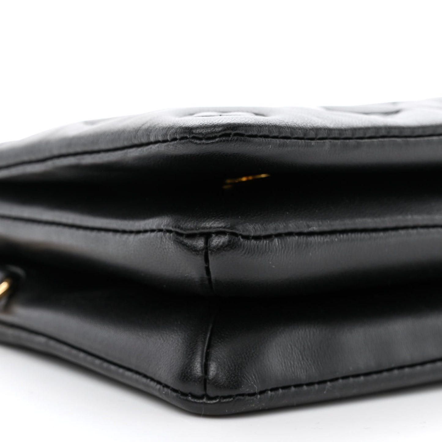 Lambskin Embossed Monogram Pochette Coussin Black