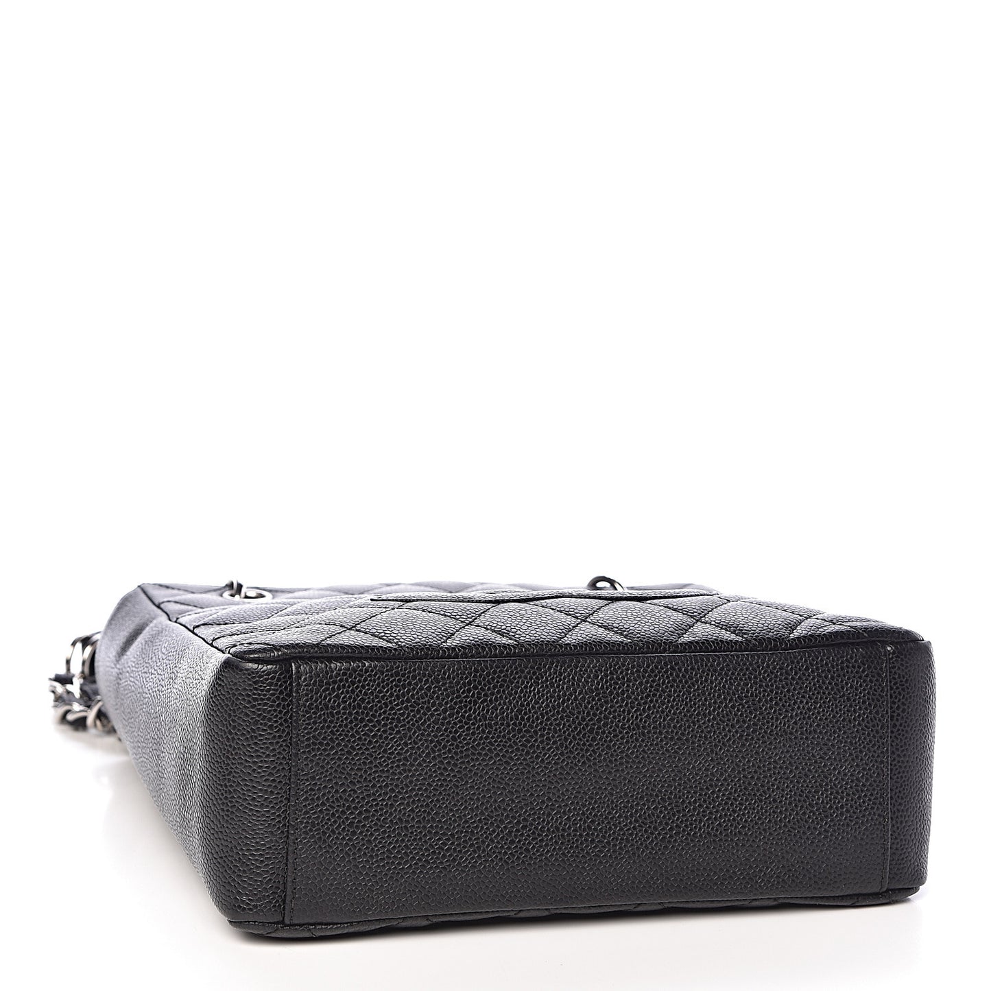 Caviar Quilted Petit Shopping Tote PST Black
