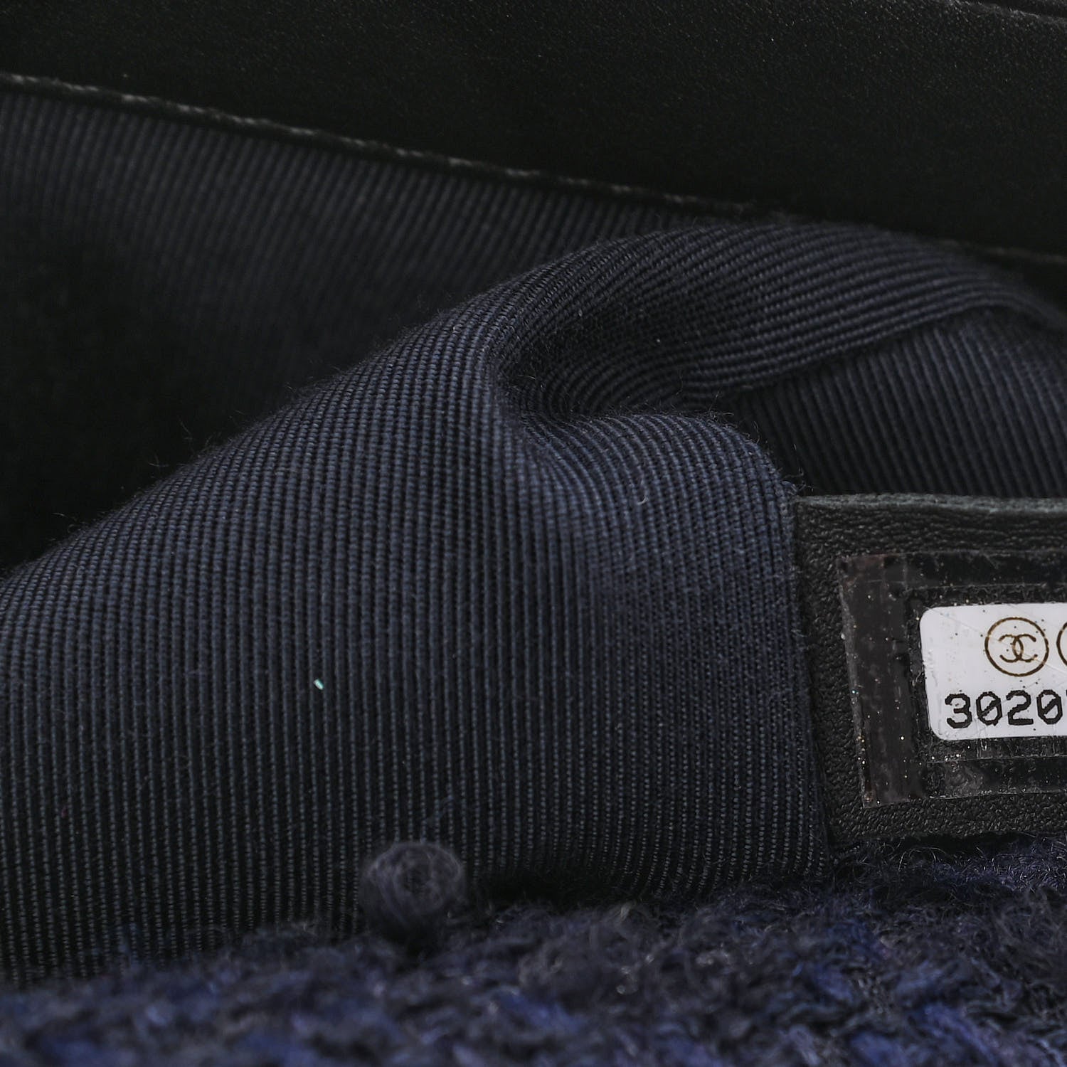 Chanel Tweed Quilted Medium Chanel 19 Flap Navy Blue 7 of 10