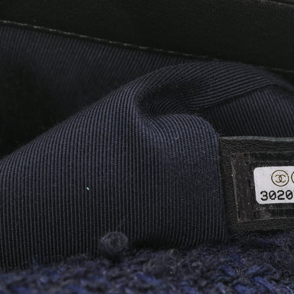 Chanel Tweed Quilted Medium Chanel 19 Flap Navy Blue 7 of 10