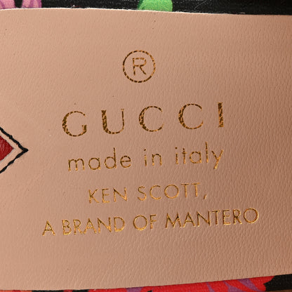 Gucci X KEN SCOTT Canvas Infinity Jenni Women's Princetown Slippers 39 Black Pink 8 of 11