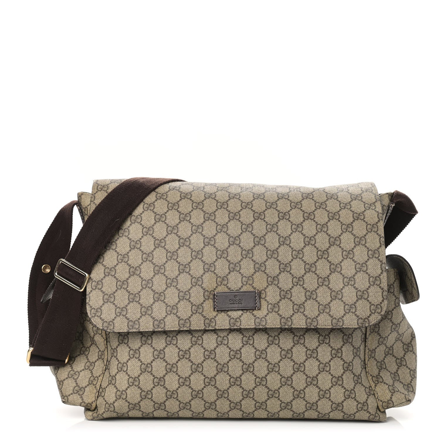 Gucci GG Plus Monogram Messenger Diaper Bag Dark Brown 1 of 18