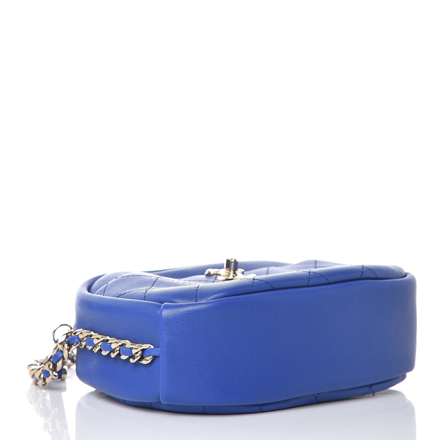 Chanel Goatskin Quilted Small Casual Trip Camera Case Blue 4 of 8