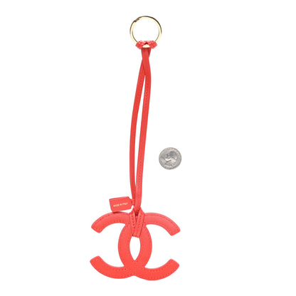 Chanel Lambskin Mini CC Bag Charm Red 2 of 5