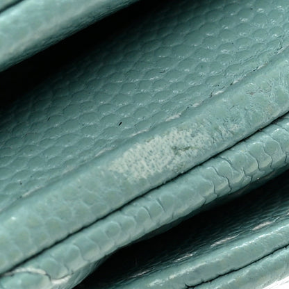 Chanel Caviar Quilted Medium Gusset Flap Wallet Light Blue 10 of 10