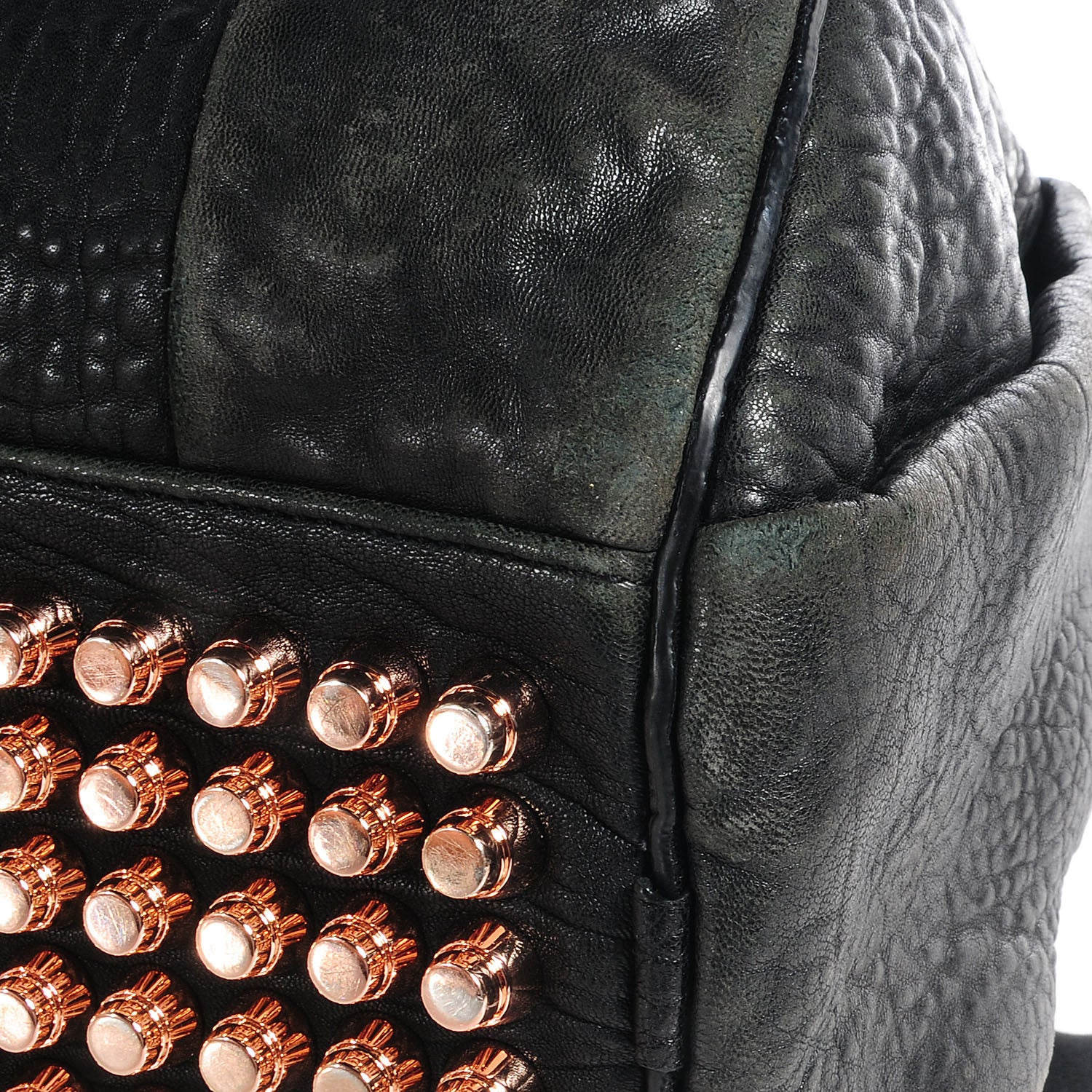 Alexander Wang Pebbled Lambskin Rocco Black w Rose Gold Hardware 5 of 10
