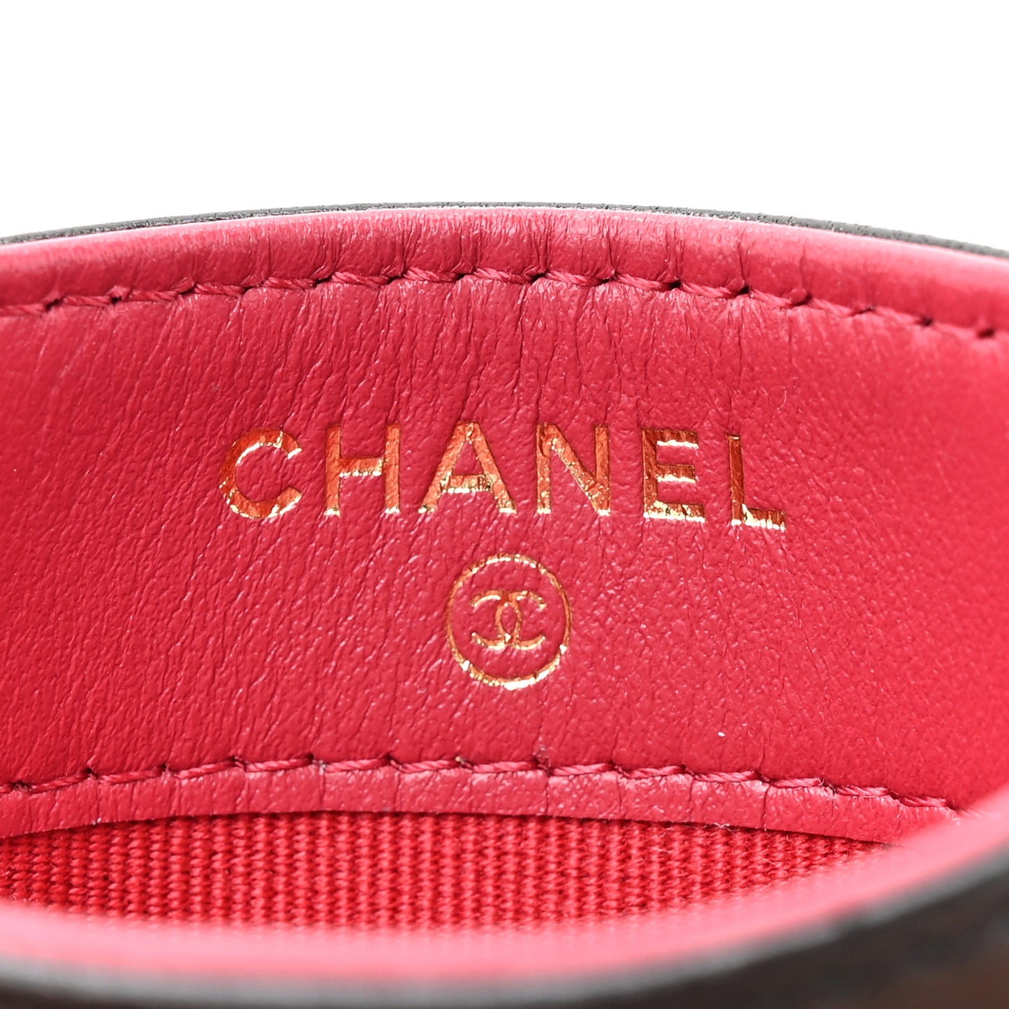Lambskin Quilted Chanel 19 Card Holder Black