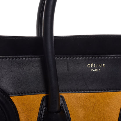 Celine Pony Hair Mini Tri-Color Luggage Royal Blue 15 of 15