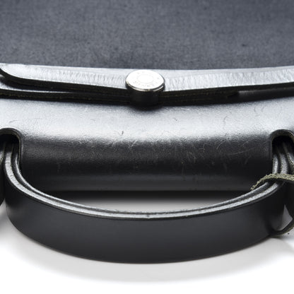 Hermes Toile Vache Calfskin Herbag 39 MM Black 12 of 19