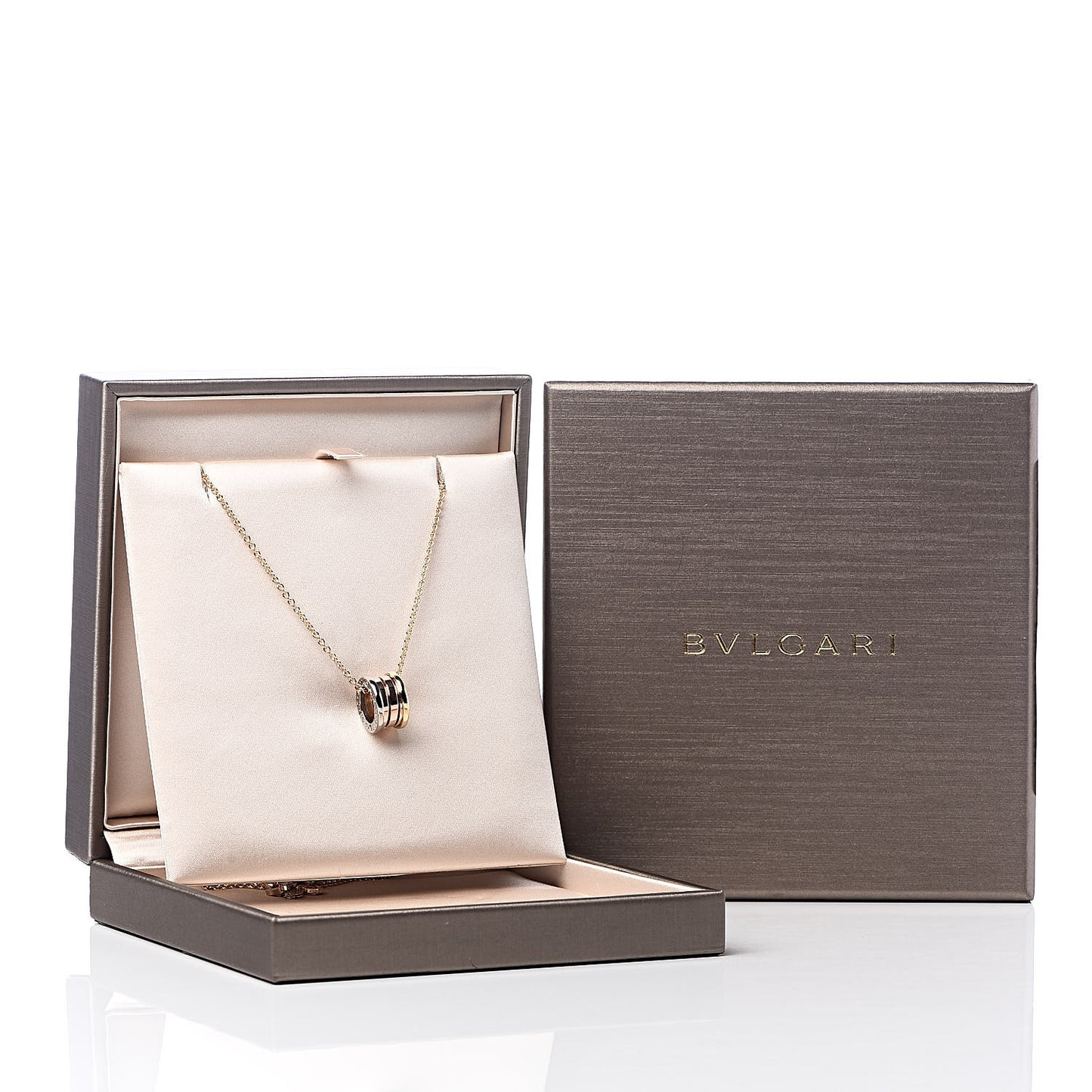 18K Rose White Yellow Gold B.Zero1 Pendant Necklace