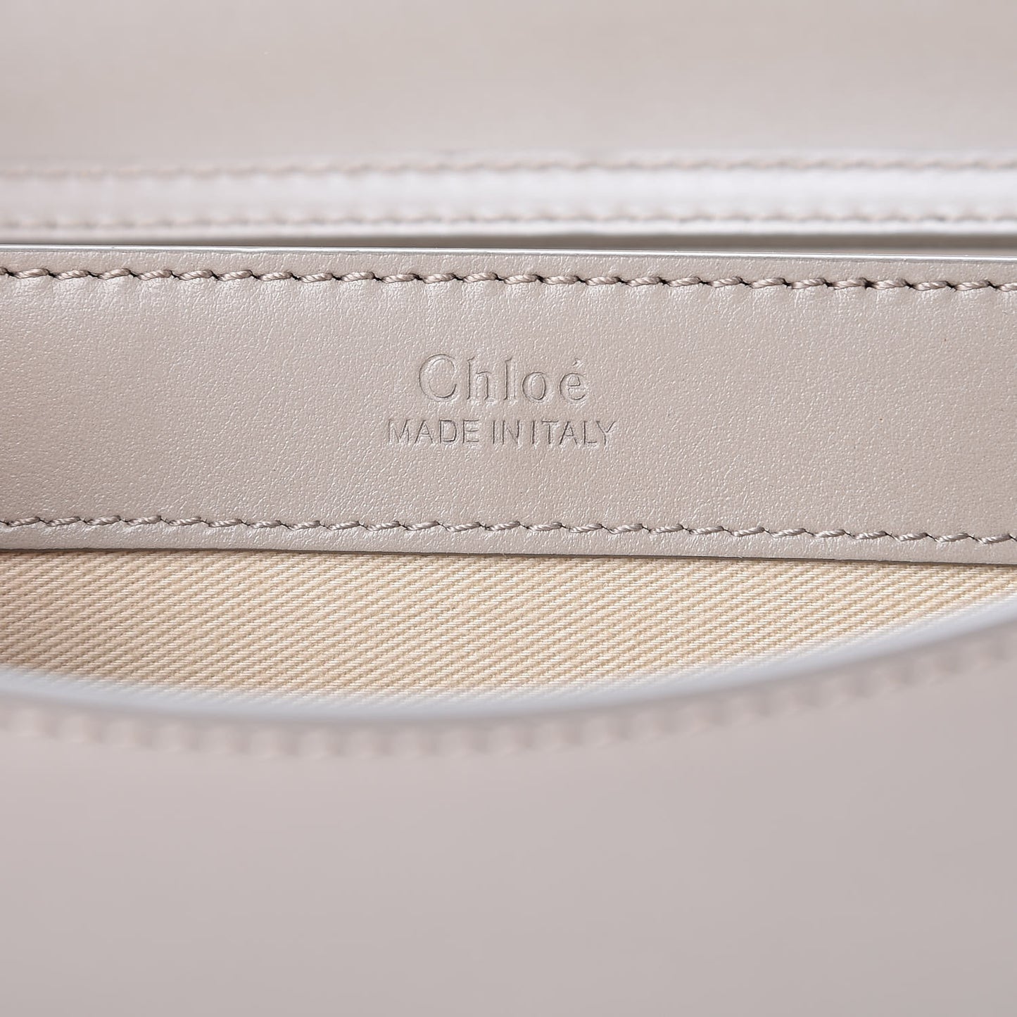 Calfskin Suede C Clutch With Chain Motty Grey
