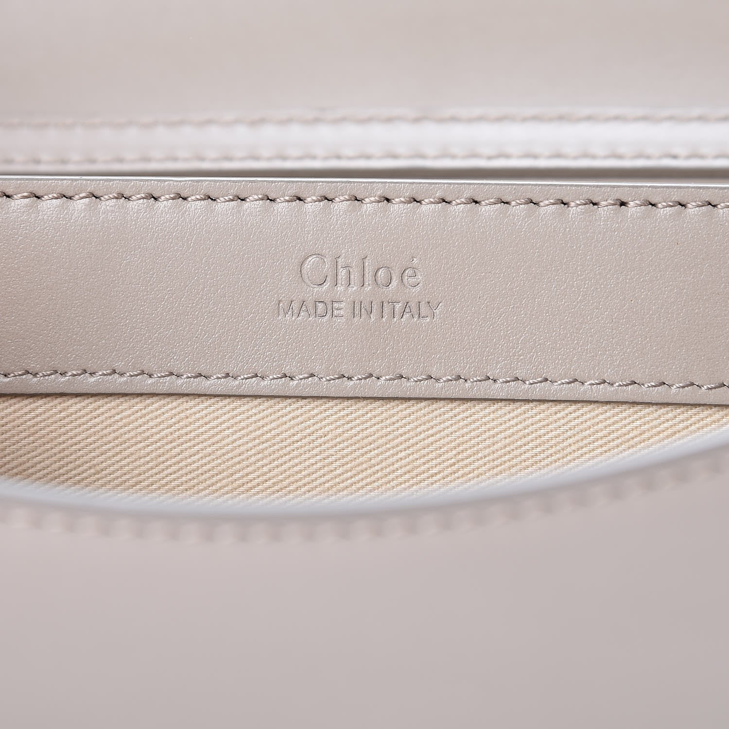Chloe Calfskin Suede C Clutch With Chain Motty Grey 7 of 10