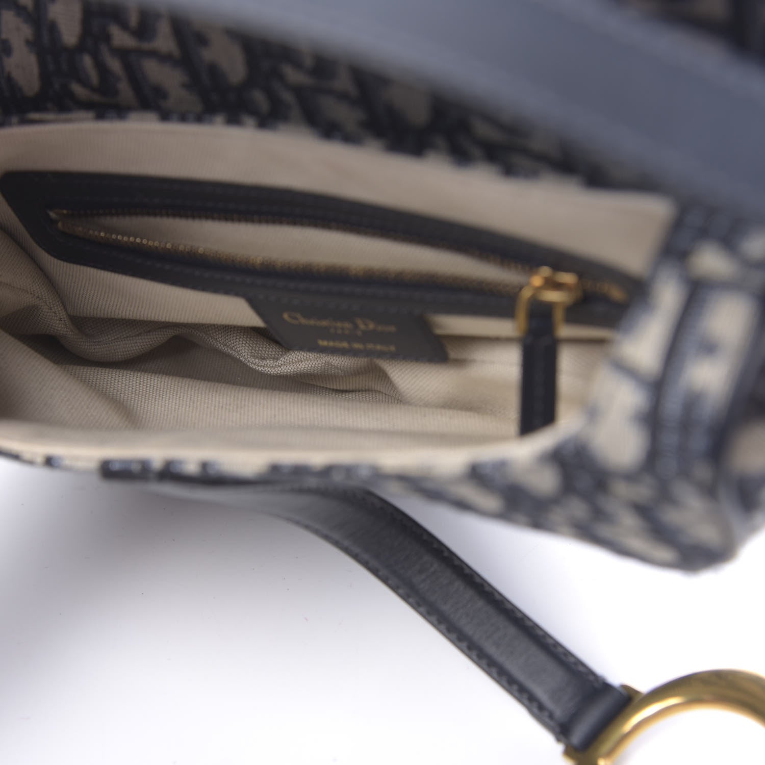 Christian Dior Oblique Saddle Bag Blue 5 of 11