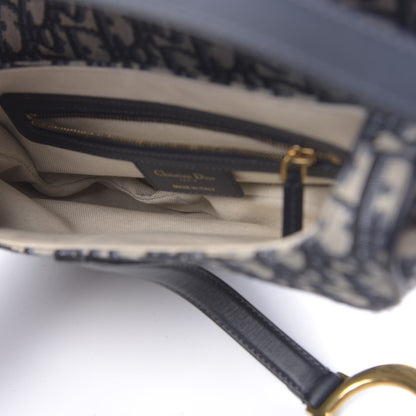 Christian Dior Oblique Saddle Bag Blue 5 of 11