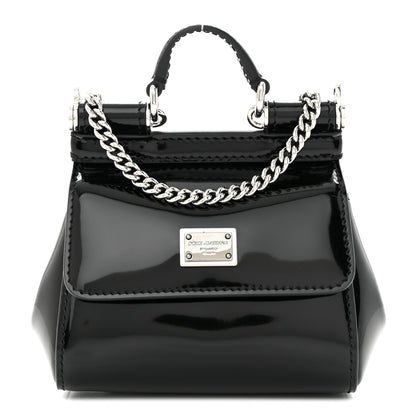 Dolce & Gabbana Vitello Lucido Micro Miss Sicily Satchel Black 1 of 9