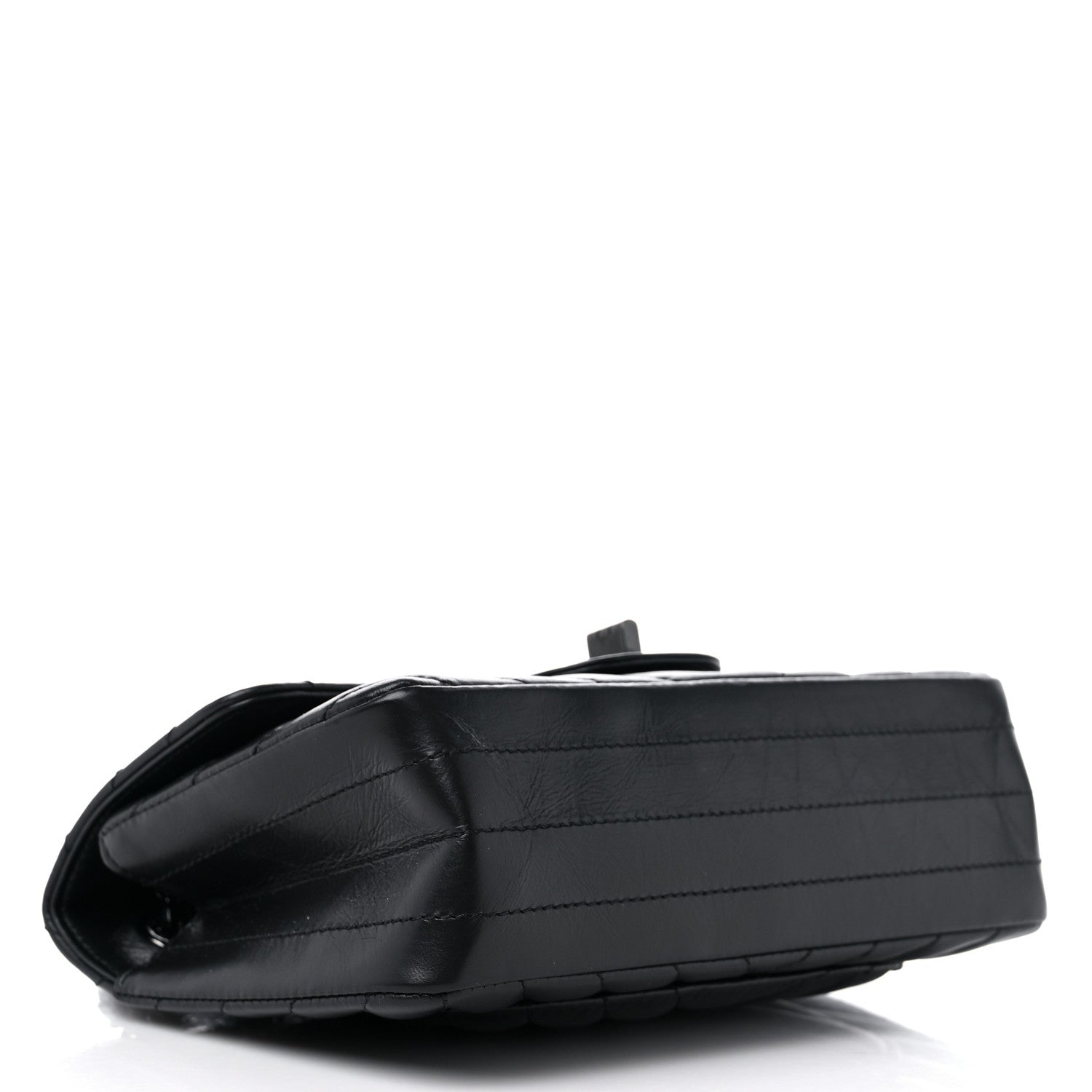 Chanel Aged Calfskin Chevron Quilted 2.55 Reissue Mini Flap So Black 4 of 10