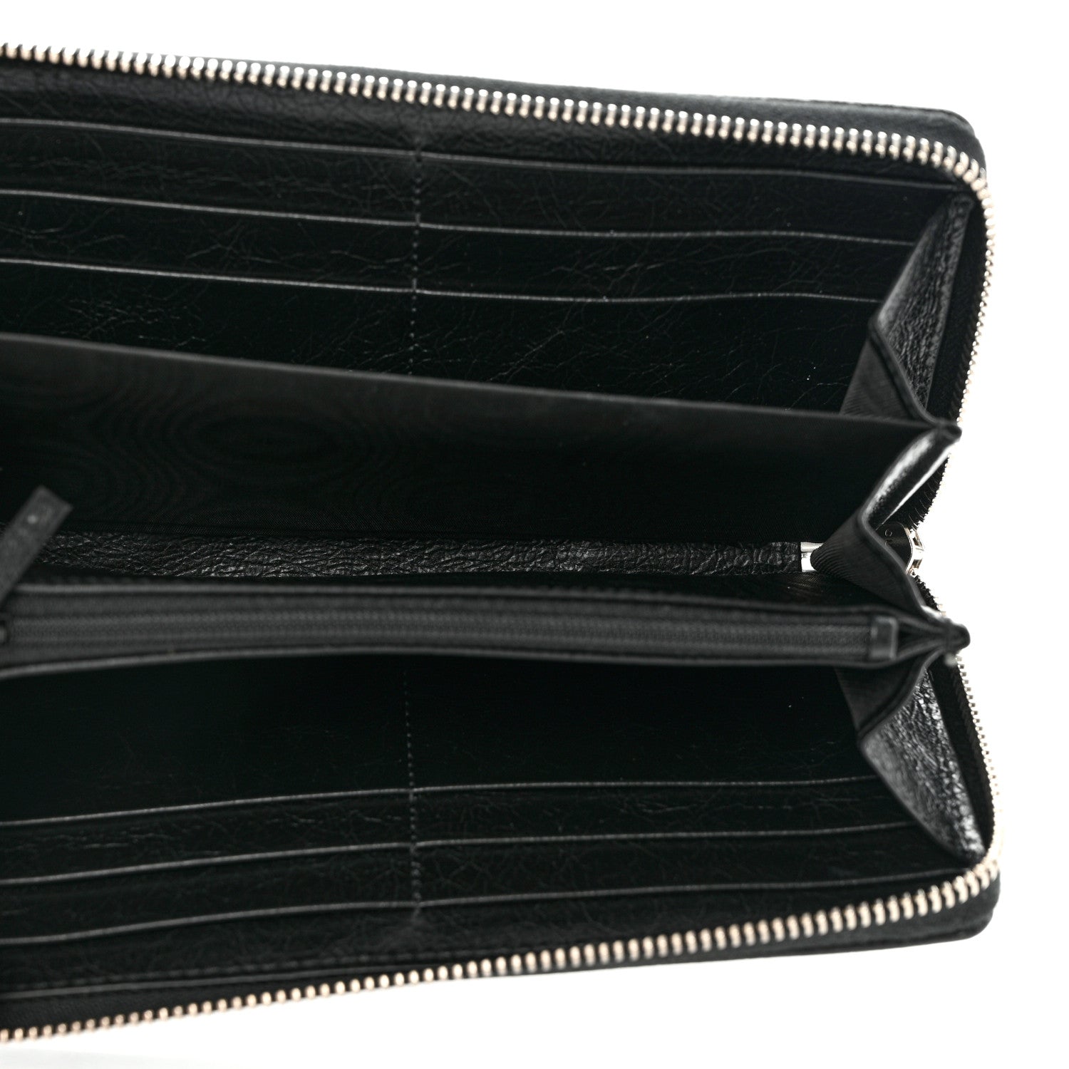 Gucci Vintage Calfskin Interlocking G Zip Wallet Black 5 of 12
