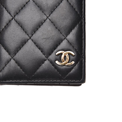 Chanel Lambskin Quilted Card Holder Wallet Black 11 of 12