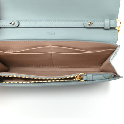 Chloe Grained Calfskin Aby Chain Wallet Faded Blue 5 of 8