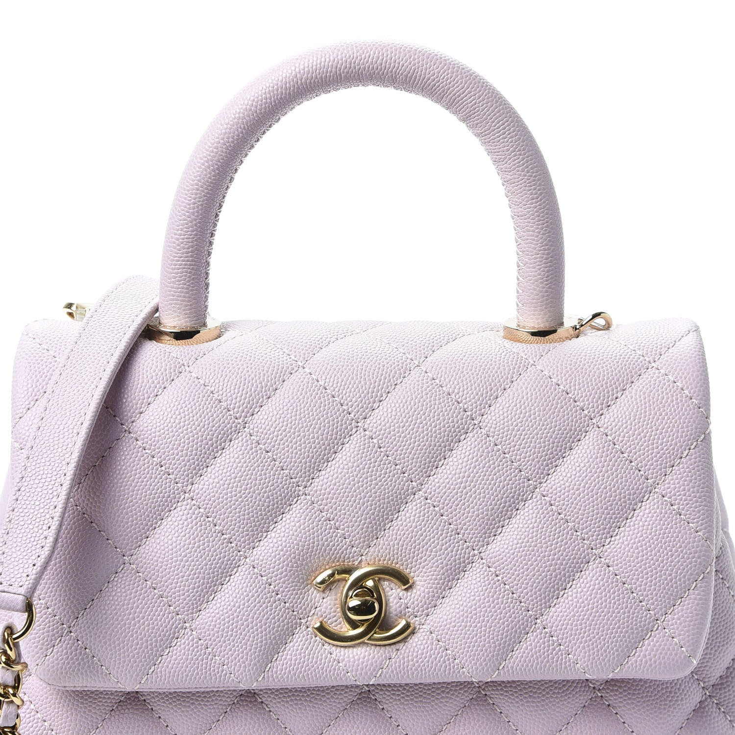 Chanel Caviar Quilted Mini Coco Handle Flap Lilas Lilac 9 of 10
