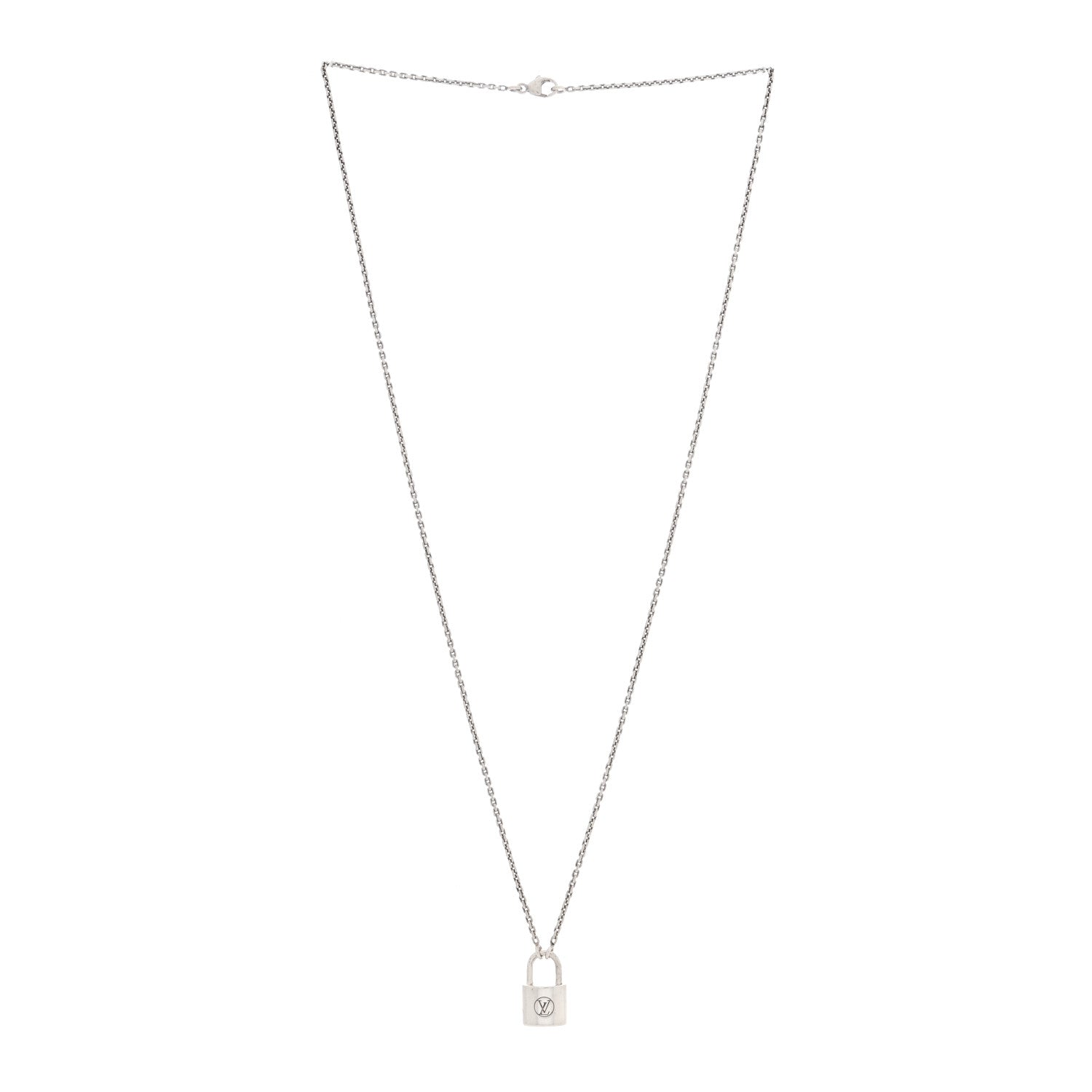 Louis Vuitton Sterling Silver Lockit Necklace 3 of 4