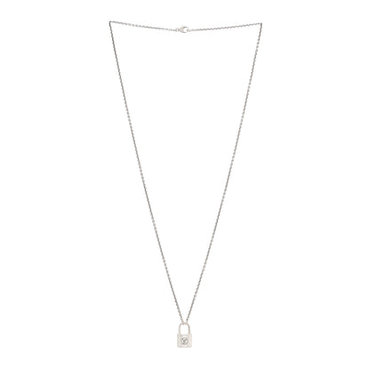 Louis Vuitton Sterling Silver Lockit Necklace 3 of 4