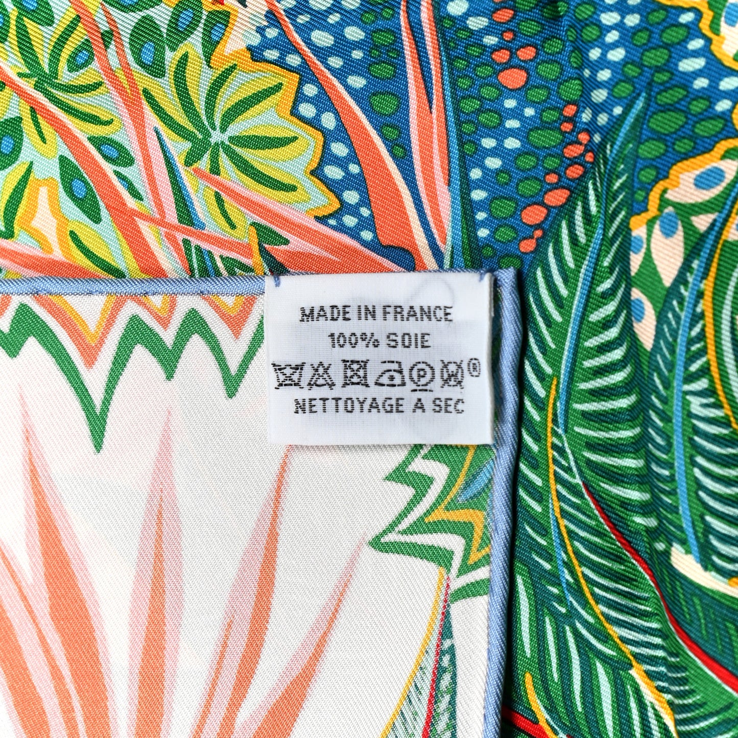 Silk Mountain Zebra Scarf 90 Vert Ciel Rose