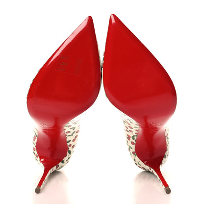 Christian Louboutin Calf Caviar Cerise Pigalle Follies 100 Pumps 40.5 Latte 5 of 8
