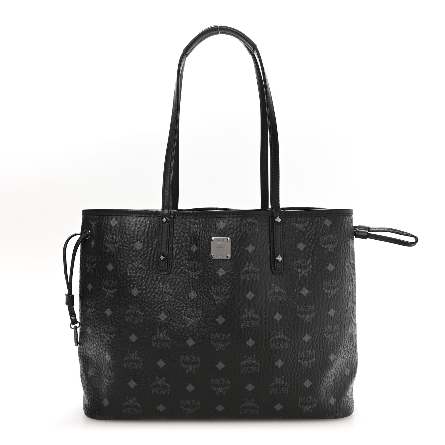 MCM Visetos Medium Project Reversible Shopper Tote Black 1 of 15